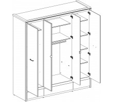 Четырехстворчатый шкаф для одежды с зеркалом Бьёрк 4DG3S Z