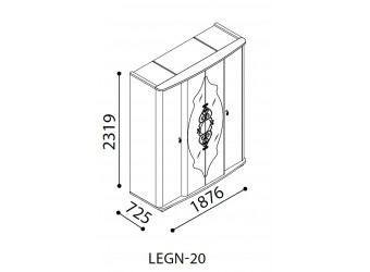 Четырехстворчатый шкаф Легенда венге LEGN-20