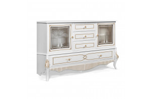 Комод в гостиную Стелла (белый золото)