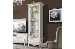 Тумба под тв гостиную Стелла (белый золото)