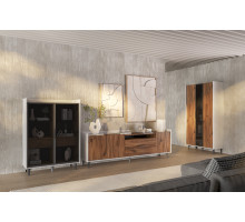 Гостиная Модена Белая/Дуб Элисон