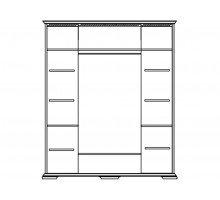 Шкаф для одежды Лика ММ-137-01/04Б (медовый дуб+зп)