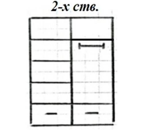Двухстворчатый шкаф для одежды Римини MUR-118-05
