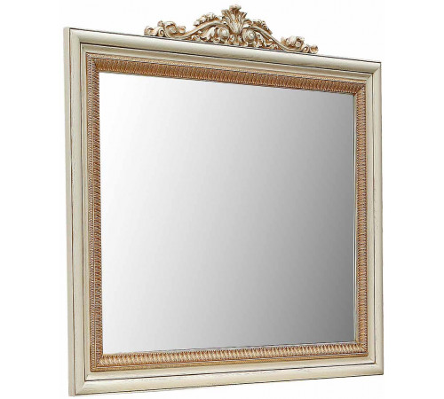 Зеркало «Альба 13» П524.13к (слоновая кость с золочением)