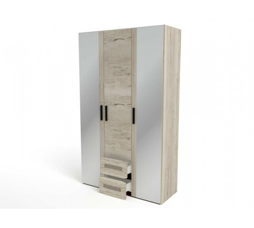 Трехстворчатый шкаф для одежды СМ-12 Мале с зеркалом